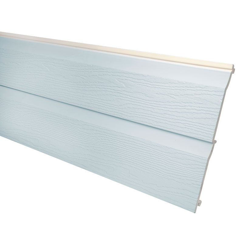 333mm Double Shiplap Cladding Embossed White