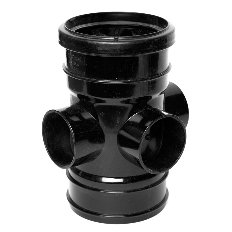 Boss Pipe S/S Black 110mm