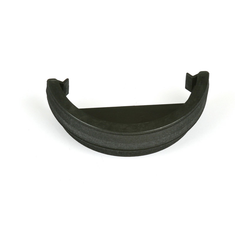 External Stopend 1/2 Round Black Cast Iron Style
