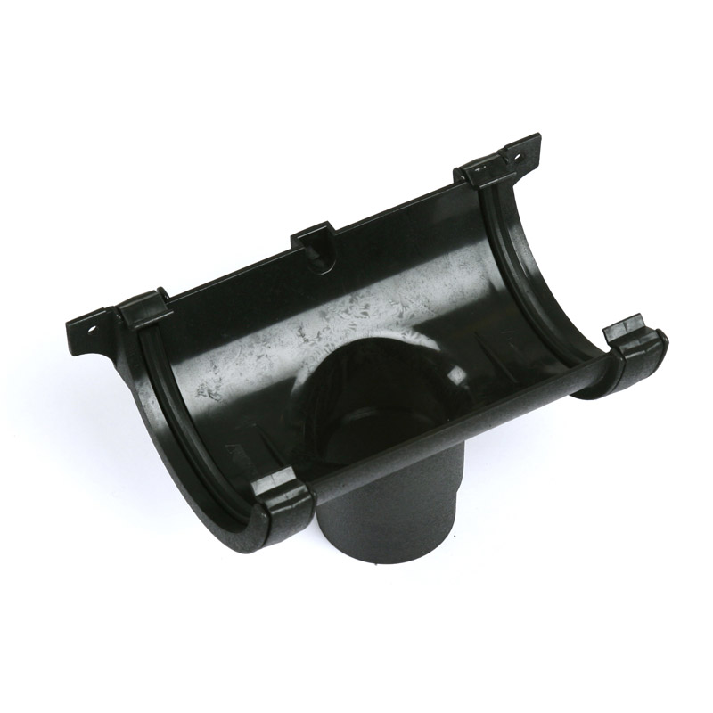 Running Outlet \302\275 Round Black Cast Iron Style