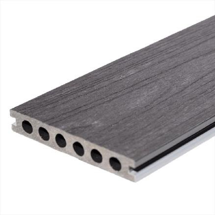 148X3000X25mm Composite Double Faced Decking Plank Black/Charcoal